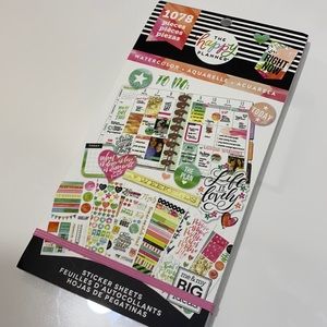 The happy planner watercolor sticker book